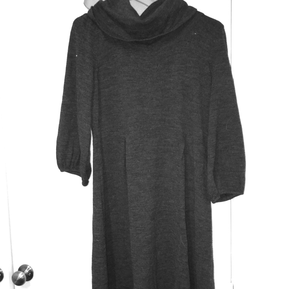 Grey sweater dress
